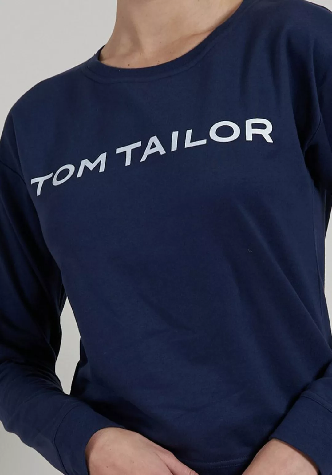 TOM TAILOR Sweatshirt mit Basic Fit, verziert durch Logoschriftzug günstig online kaufen