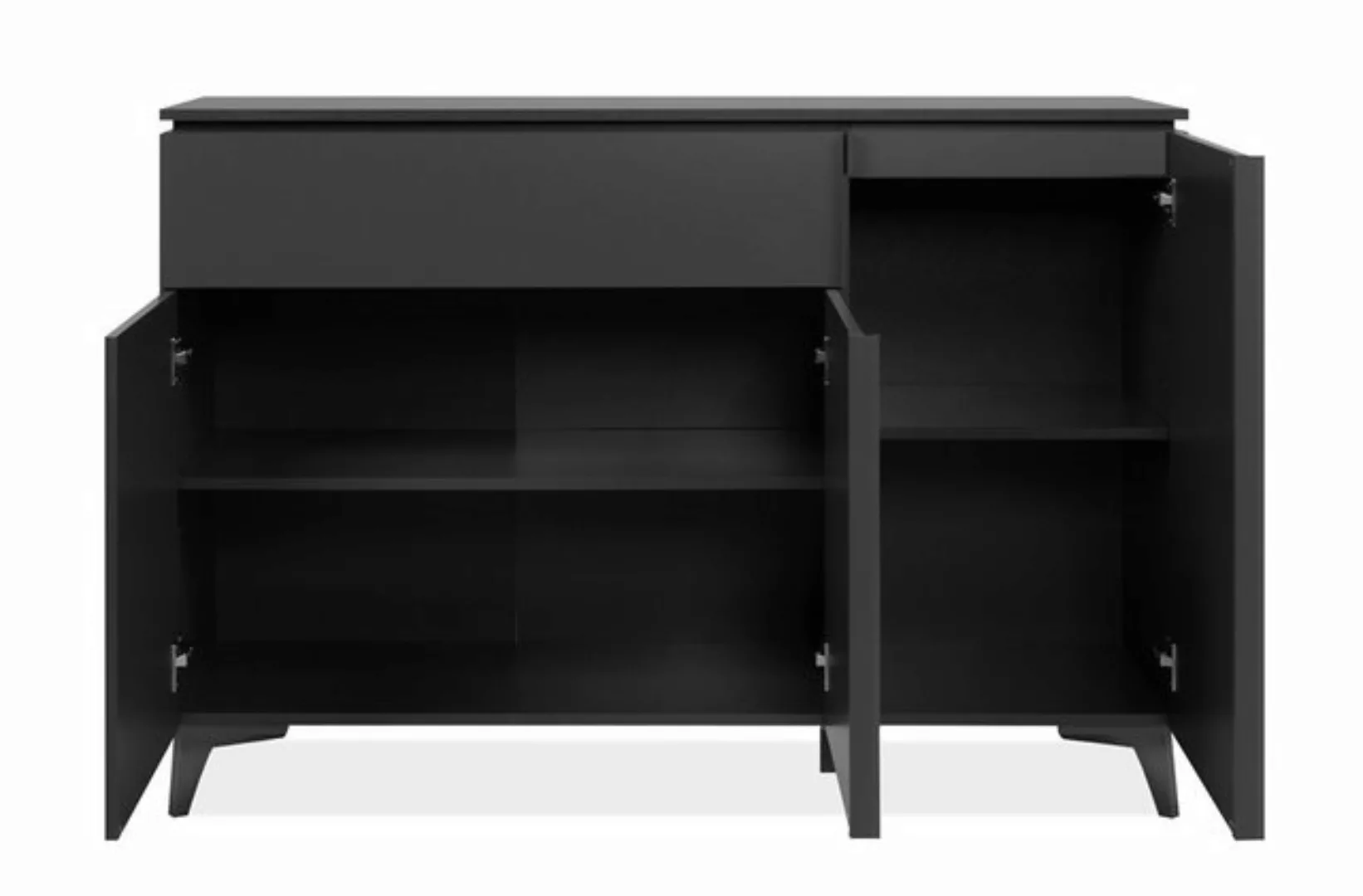 Finori Schuhschrank Kommode Sideboard Bertrix, Schiefer dunkel / Anthrazit, günstig online kaufen