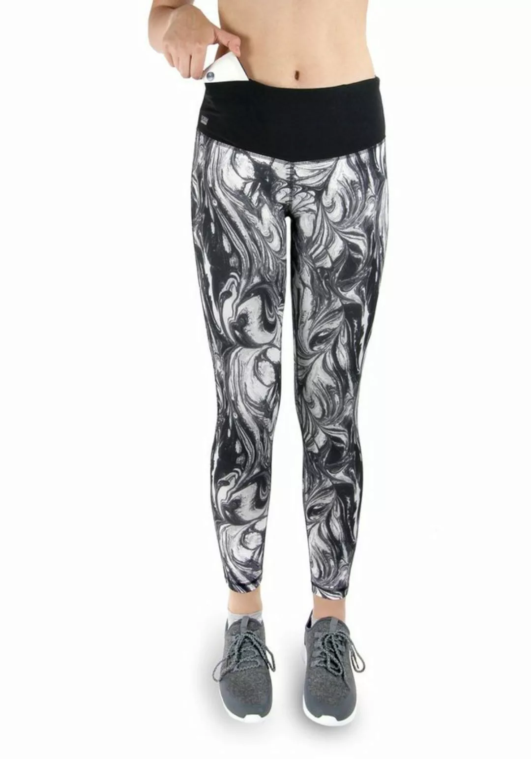 Formbelt Highwaist Leggings Laufhose Damen lang mit Handytasche Hohem Bund günstig online kaufen