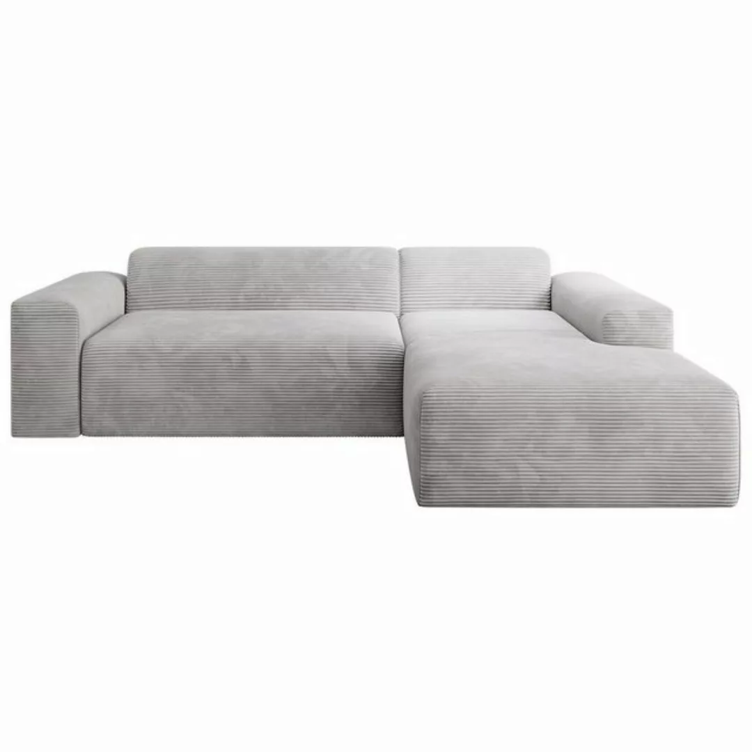 Juskys Ecksofa Vals, modern, L-Form, Stoff, bequem, samtig wie Cord, breite günstig online kaufen