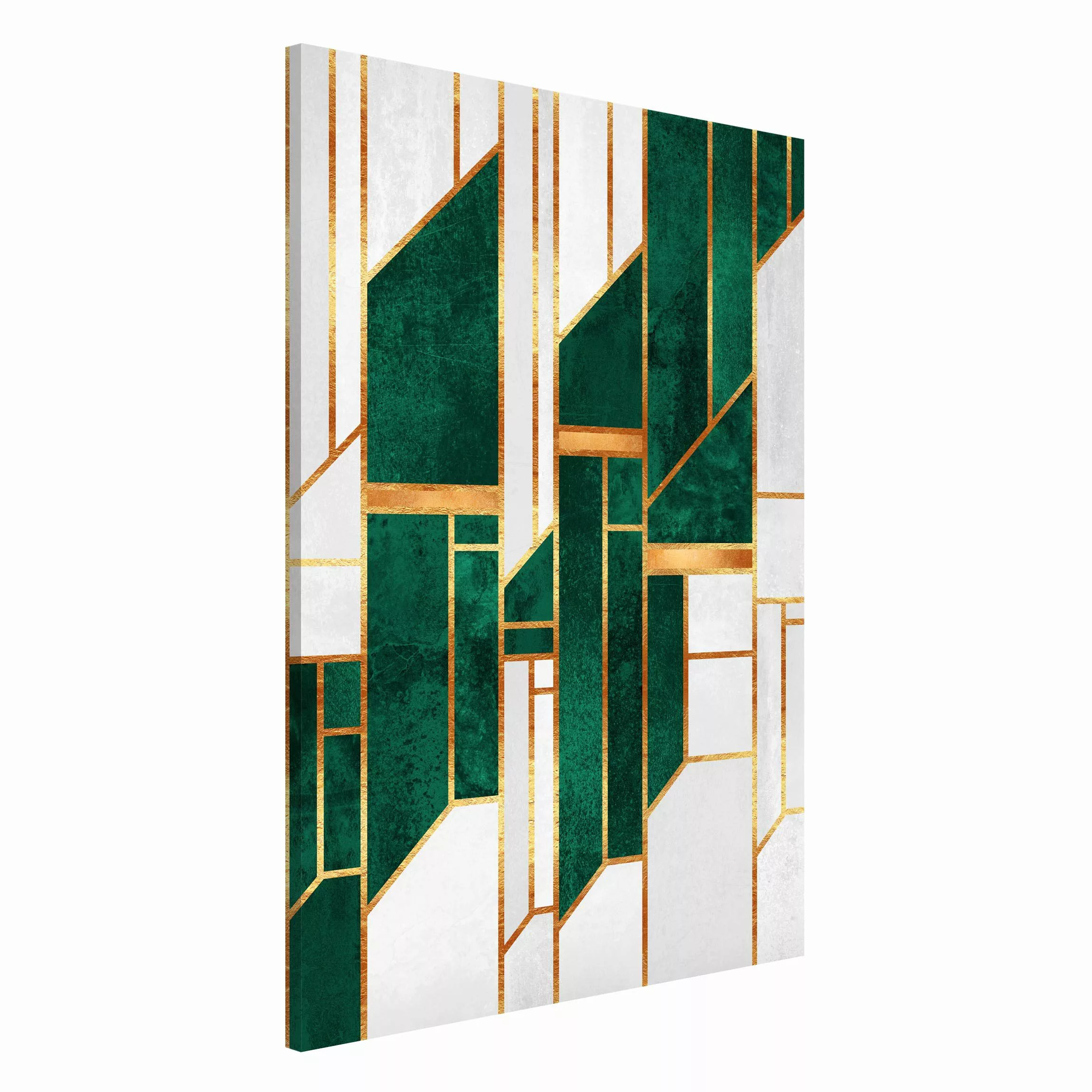 Magnettafel Emerald und Gold Geometrie günstig online kaufen