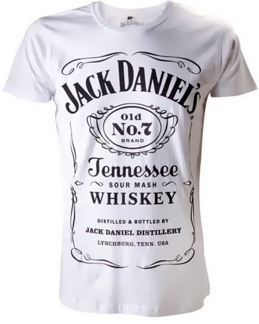 Jack Daniels Print-Shirt JACK DANIELS T-Shirt Weiß Tennessee Whiskey Shirt günstig online kaufen