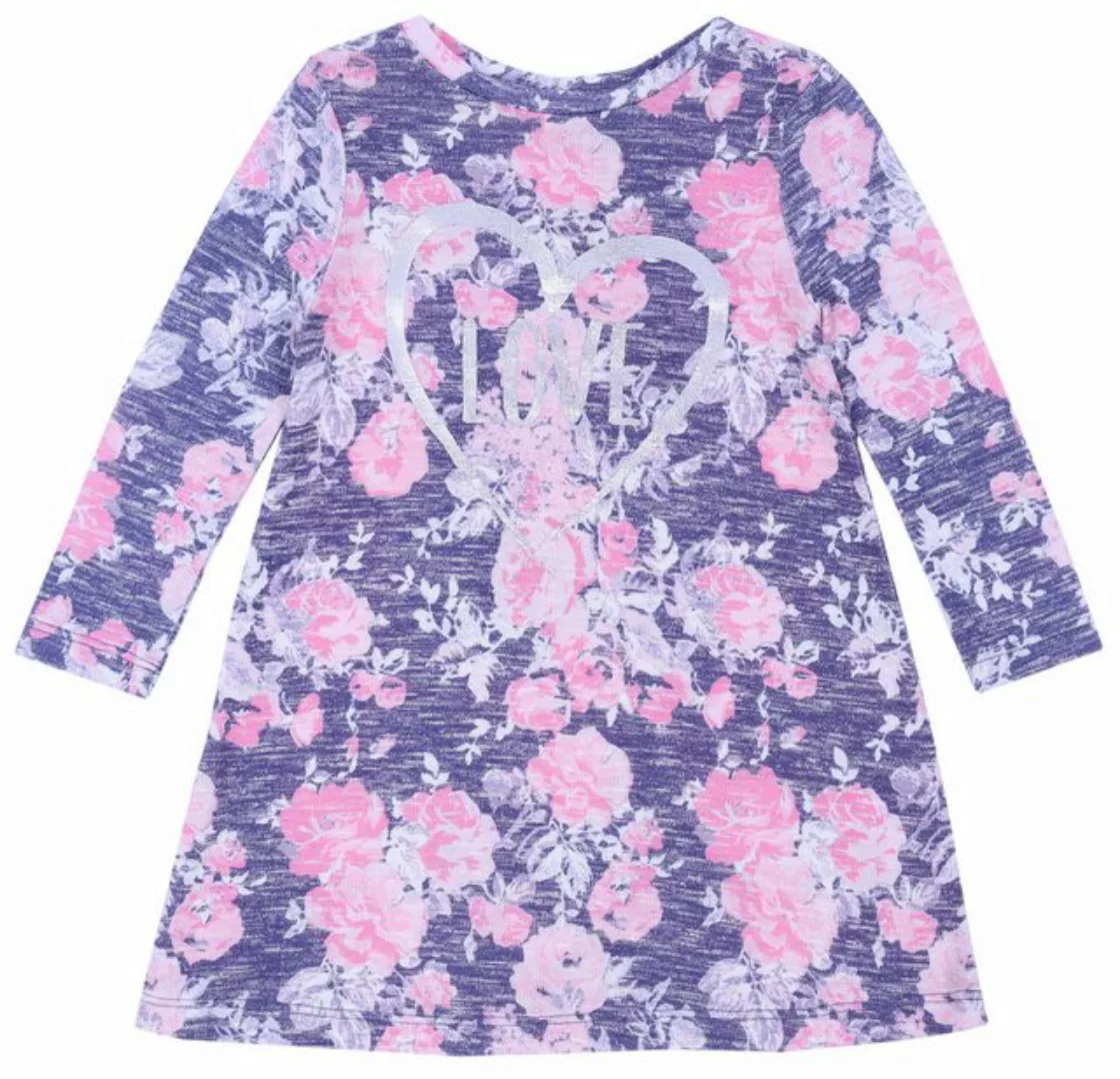 Sarcia.eu Sommerkleid Langärmeliges dunkelblau-rosafarbenes Kleid, Blumenpr günstig online kaufen