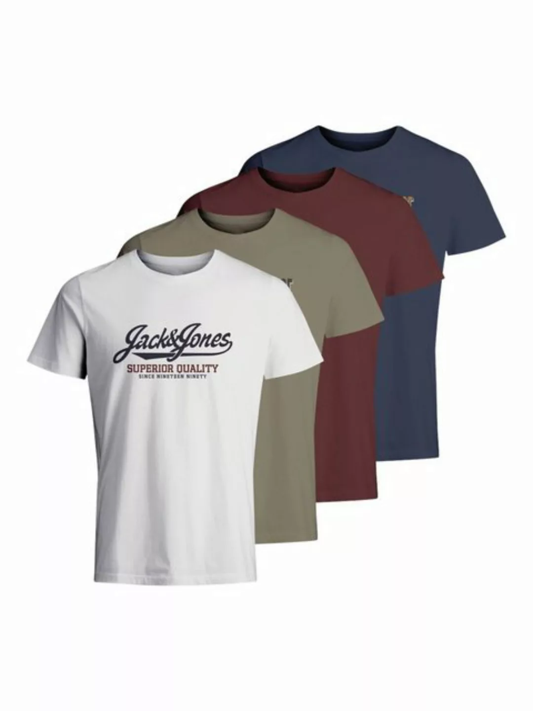 Jack & Jones T-Shirt HUDSON (4-tlg) günstig online kaufen