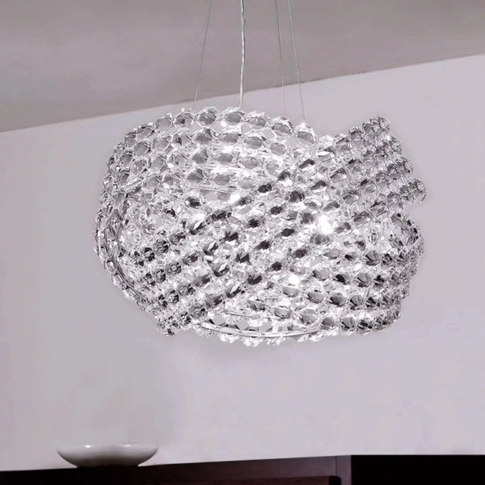 Kristall-Pendelleuchte Diamante Ø 40 cm günstig online kaufen