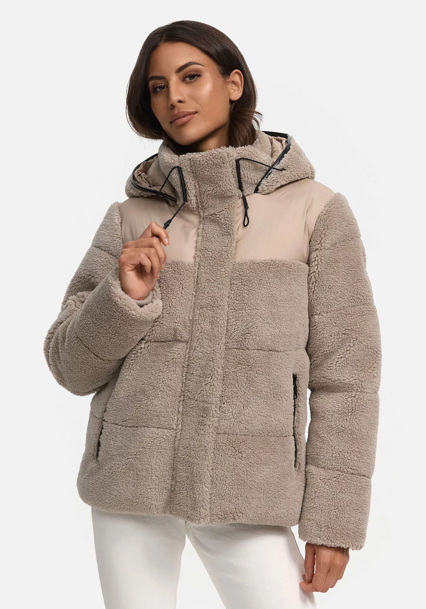 Marikoo Winterjacke Kaguraa warme Teddyfell Sherpa Jacke günstig online kaufen