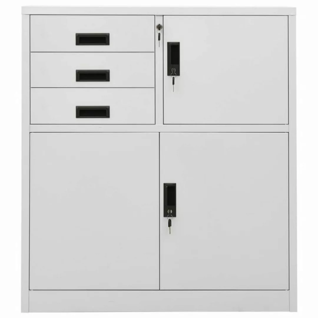 vidaXL Aktenschrank Büroschrank Hellgrau 90x40x102 cm Stahl günstig online kaufen