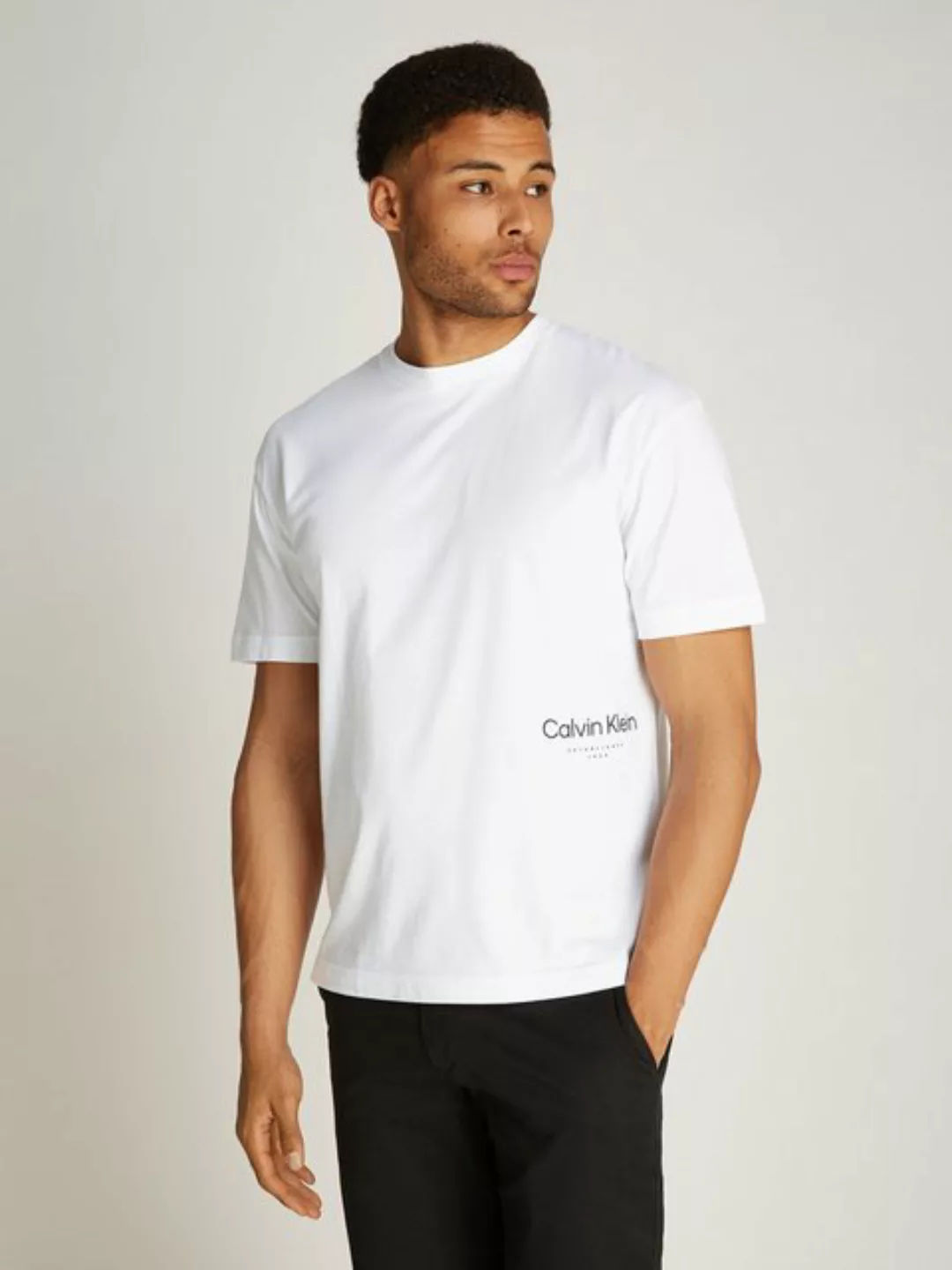 Calvin Klein T-Shirt "OFF PLACEMENT LOGO T-SHIRT", mit Logoschriftzug günstig online kaufen