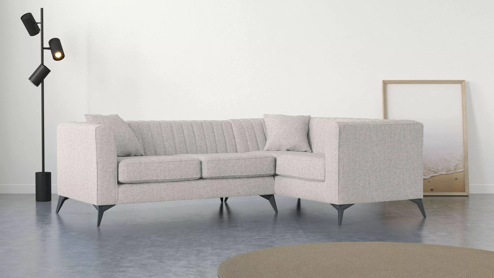 Places of Style Ecksofa »MATTHEW B/T/H: 240/167/74 cm«, L-Form, Steppung im günstig online kaufen