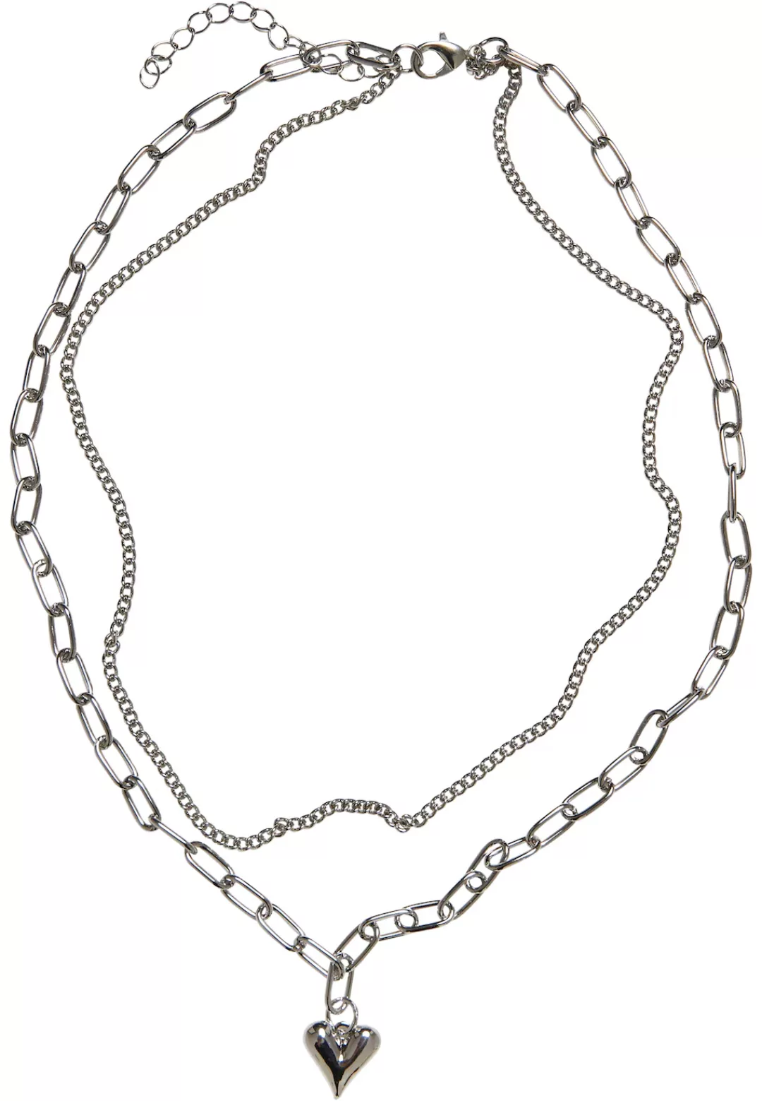 URBAN CLASSICS Schmuckset "Accessoires Heart Icon Layering Necklace", (1 tl günstig online kaufen