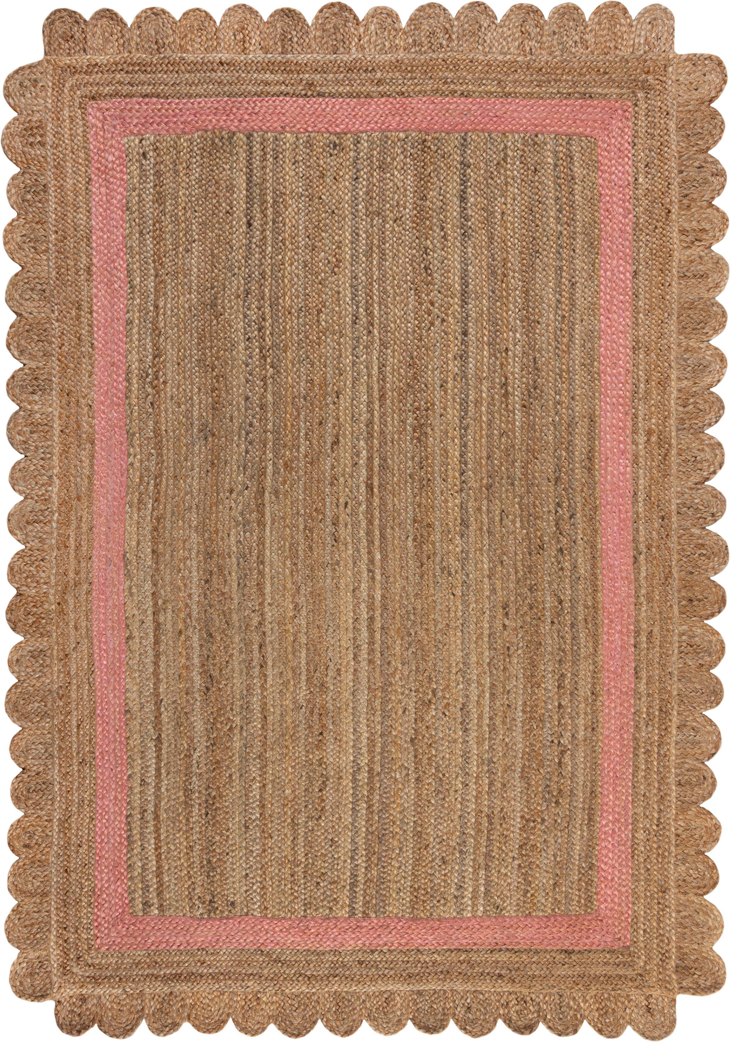 FLAIR RUGS Teppich »Grace«, rechteckig, 7 mm Höhe, aus 100% Jute, fußbodenh günstig online kaufen