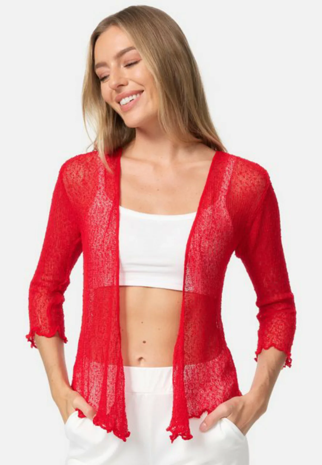 ikat Bolero IKA01 (Sommerlicher angenehm leichter Damen Bolero mit 3/4 Arm) günstig online kaufen