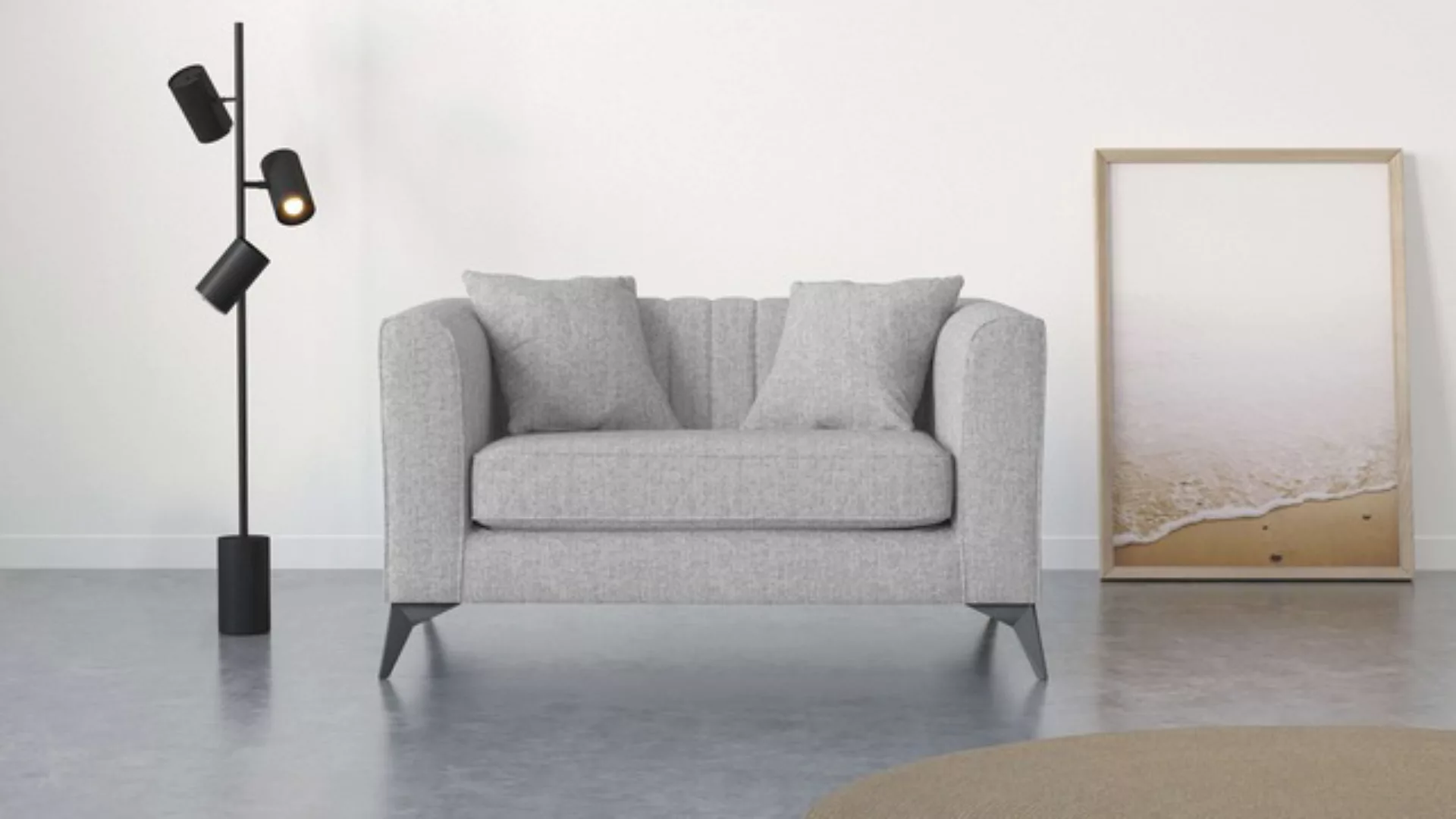 Places of Style Loveseat »MATTHEW B/T/H: 130/86/74 cm Sessel«, incl. Zierki günstig online kaufen