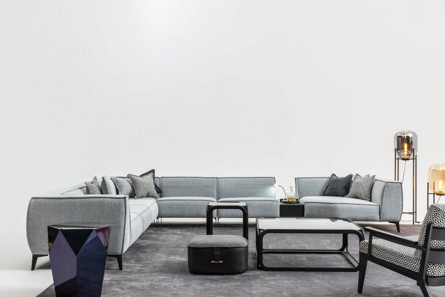 JVmoebel Ecksofa Modern Ecksofa U-Form Wohnzimmer Polster Couch Möbel Stil, günstig online kaufen