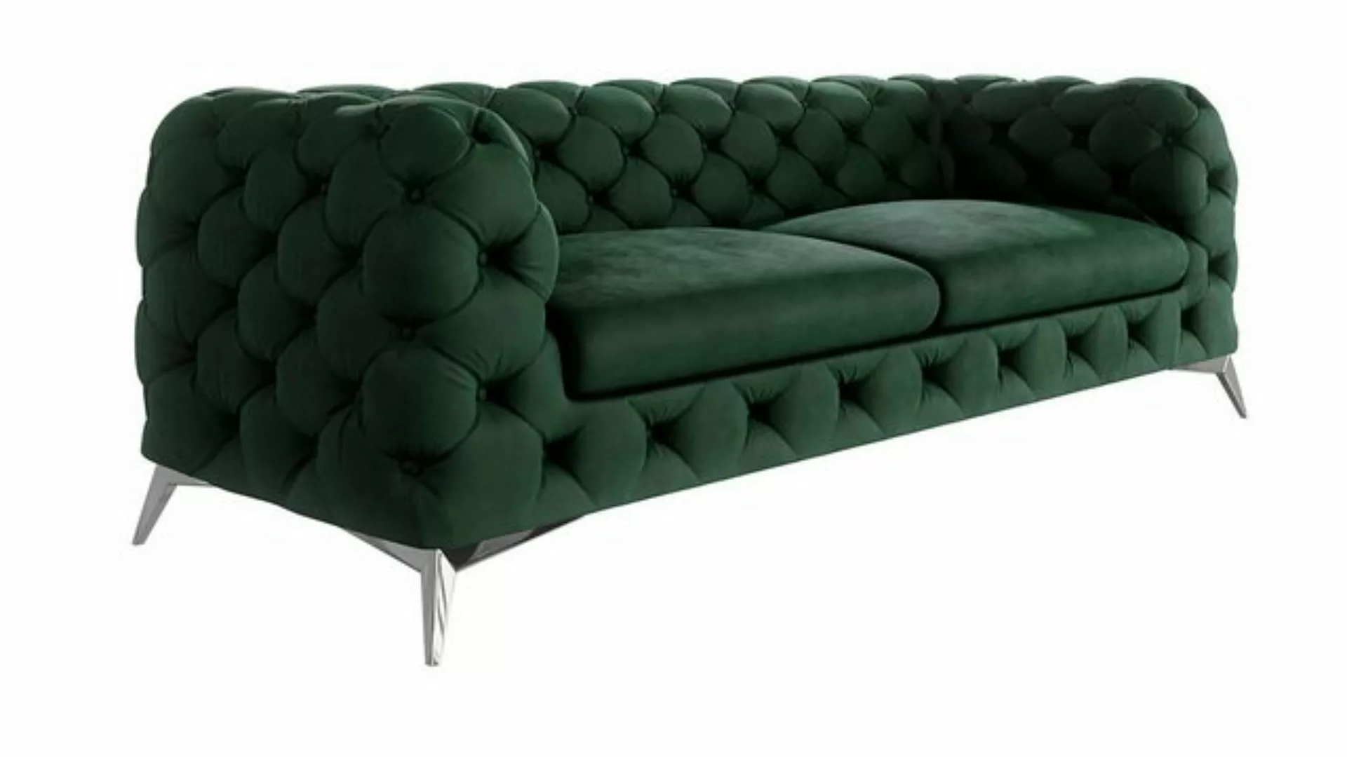 S-Style Möbel Chesterfield-Sofa 3-Sitzer Kalina mit Silber Metall Füßen, mi günstig online kaufen