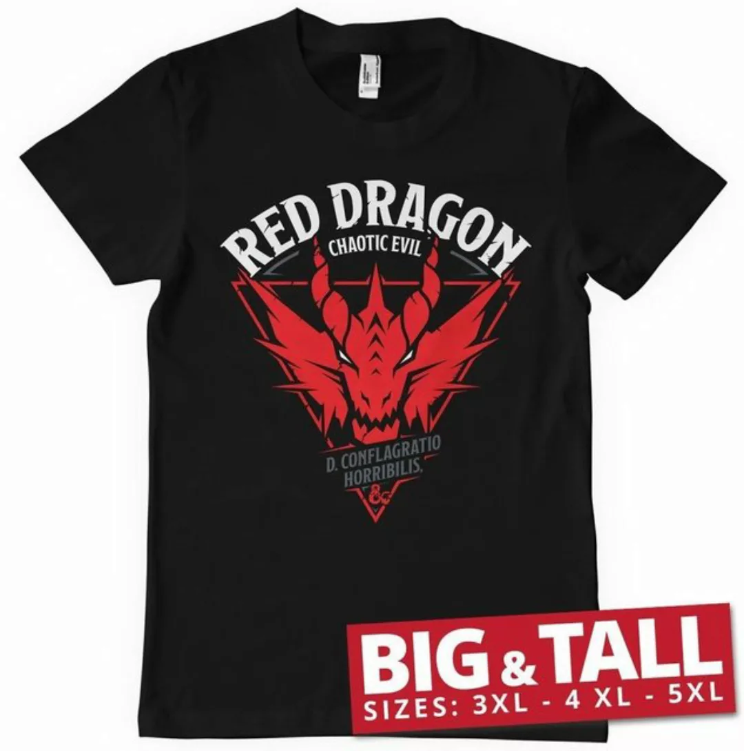 DUNGEONS & DRAGONS T-Shirt D&D Red Dragon Chaotic Evil Big & Tall T-Shirt günstig online kaufen