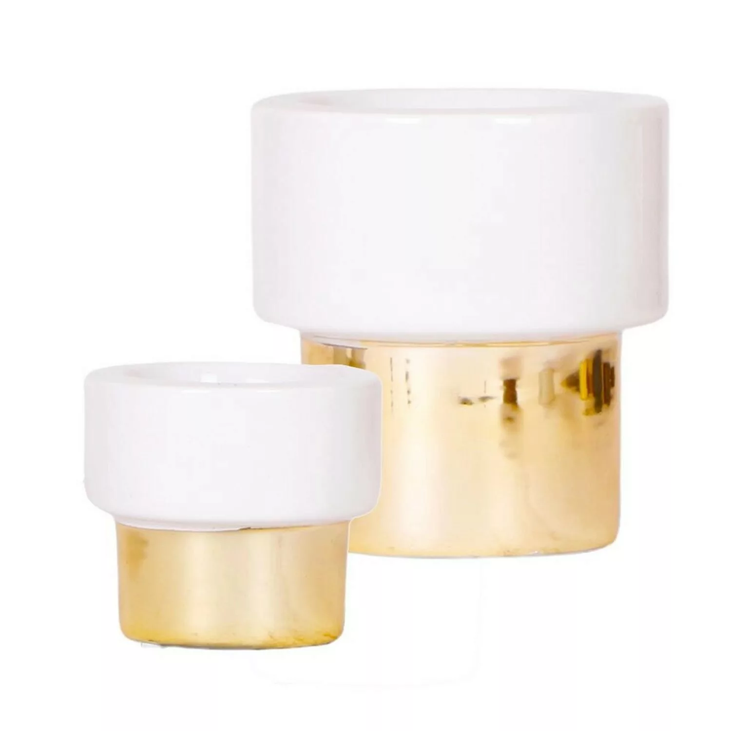 Exotenherz Übertopf Lush Gold Luxus in Weiß und Gold Passend für 9cm Töpfe günstig online kaufen