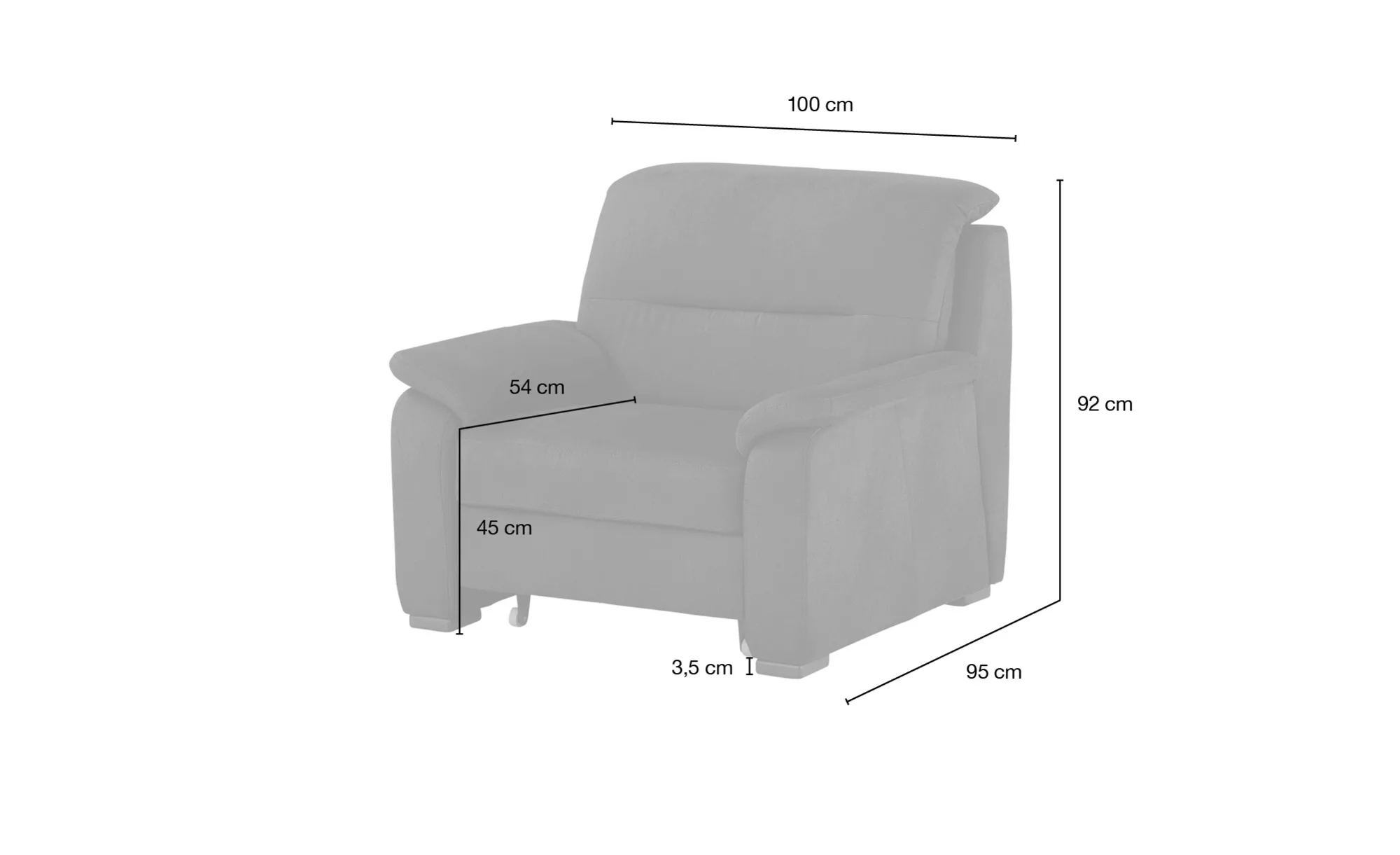 meinSofa Sessel mit ausziehbarem Hocker  Vera ¦ beige ¦ Maße (cm): B: 100 H günstig online kaufen