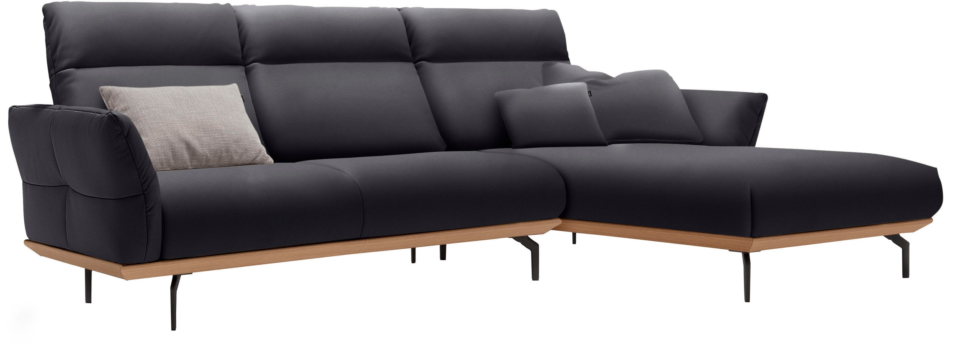 Creation BY ROLF BENZ Ecksofa "CR.460", Sockel in Eiche, Alugussfüße in umb günstig online kaufen