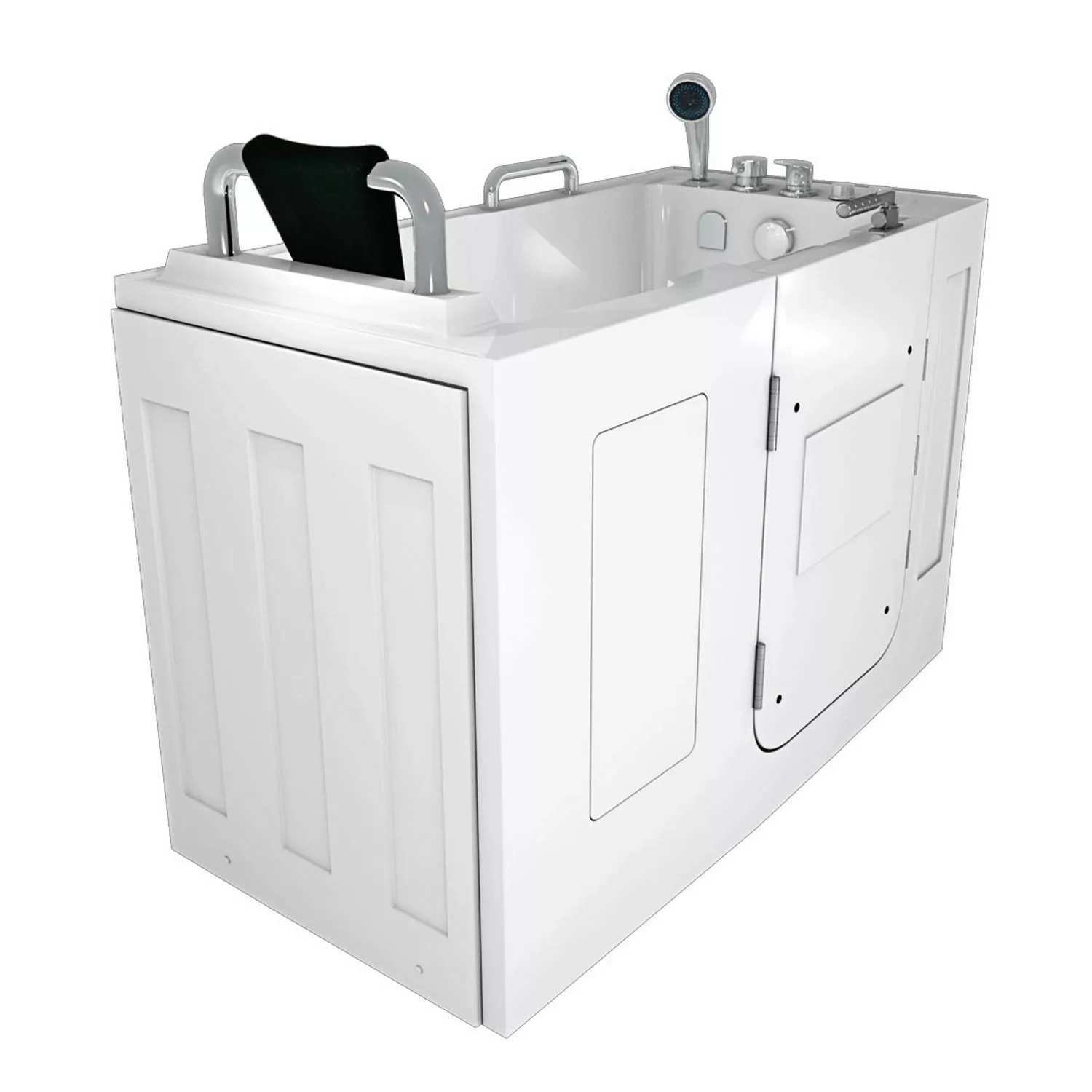 AcquaVapore Sitzwanne Whirlpool Badewanne mit Tür S07WP-C-L 140x76cm günstig online kaufen