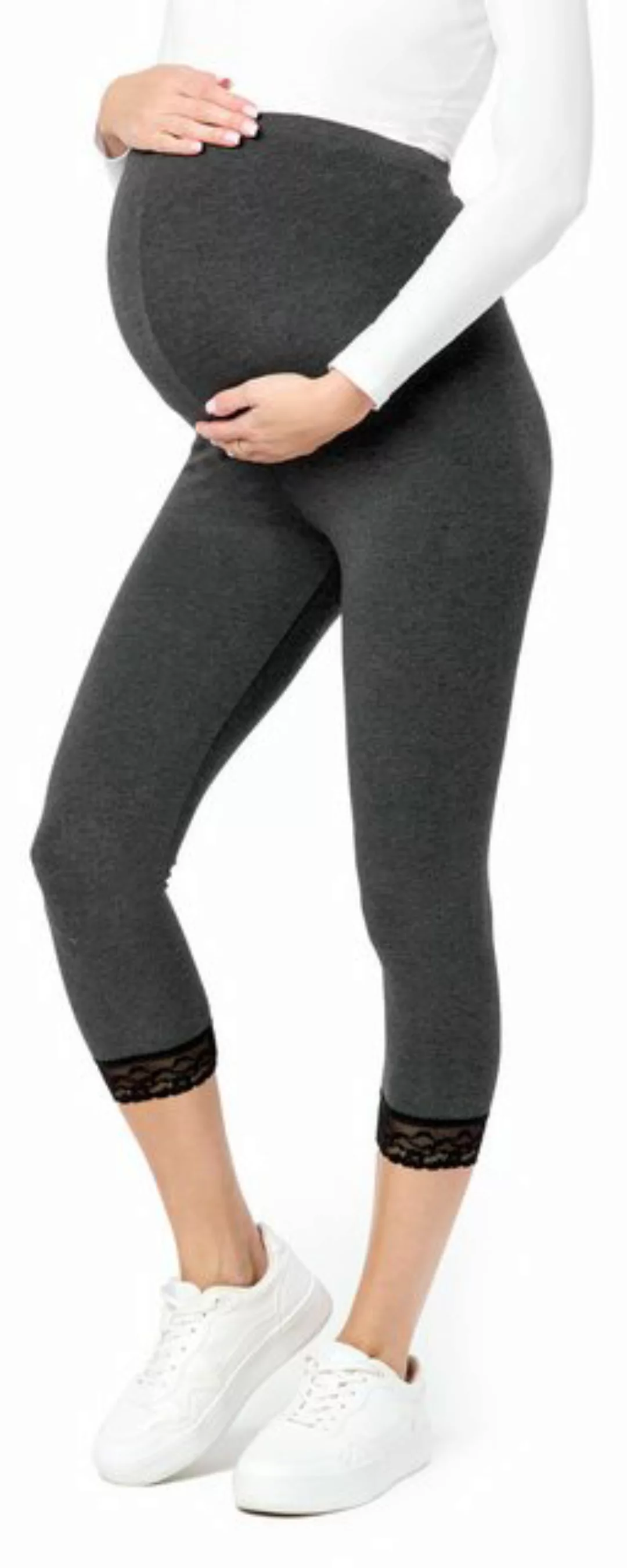 Be Mammy Umstandsleggings 3/4 Capri Umstandhose BE20-161 (1-tlg) aus Viskos günstig online kaufen