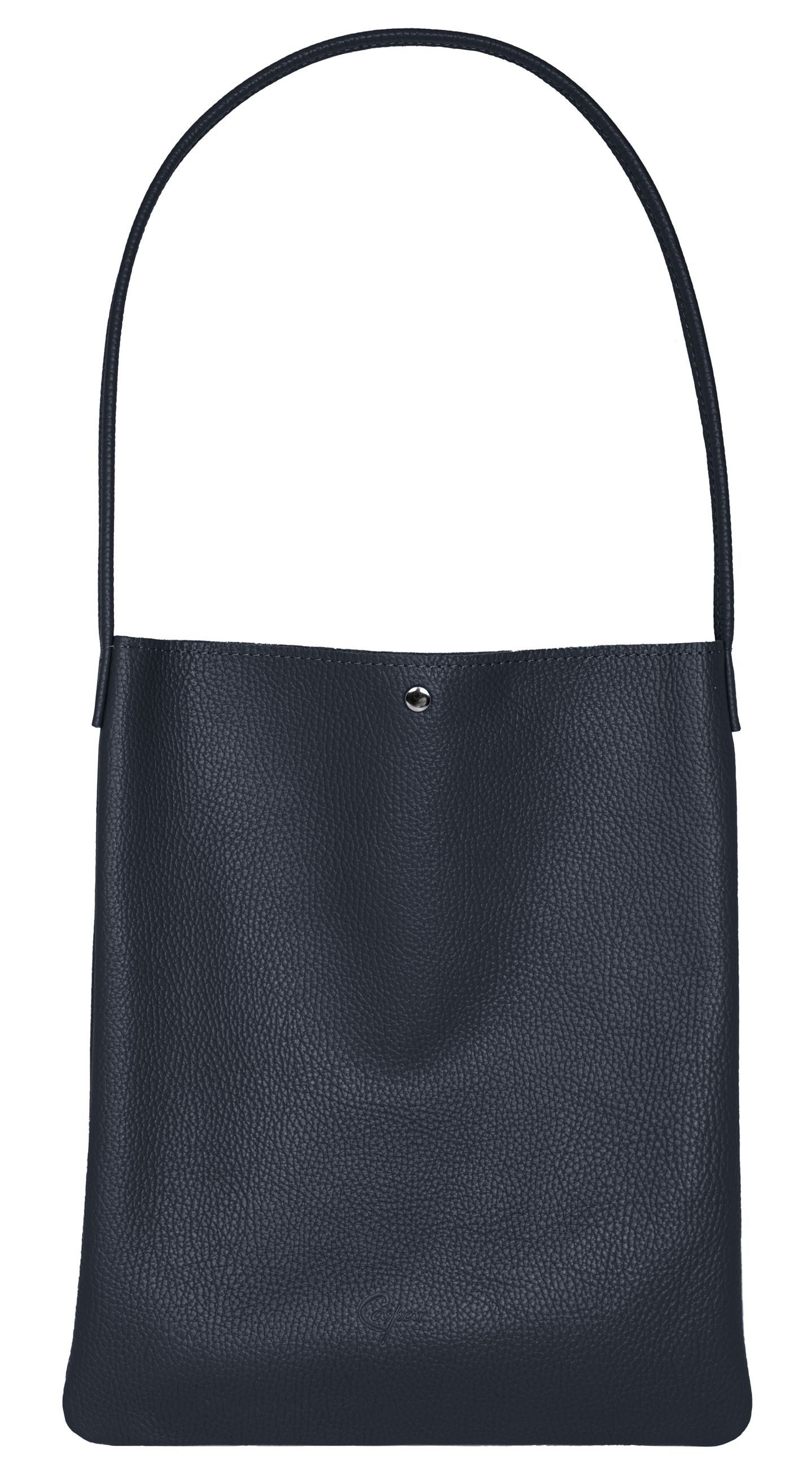 Caspar Schultertasche Mittelgroßer Leder Shopper Damen günstig online kaufen