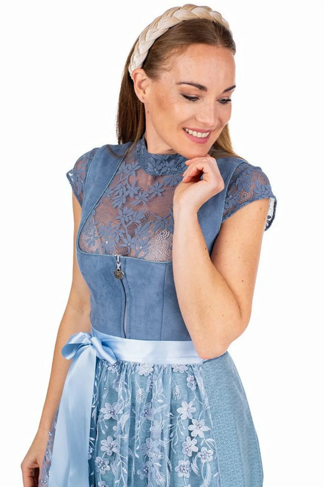 MarJo Dirndl Midi Dirndl 2tlg. - ISA - light denim günstig online kaufen