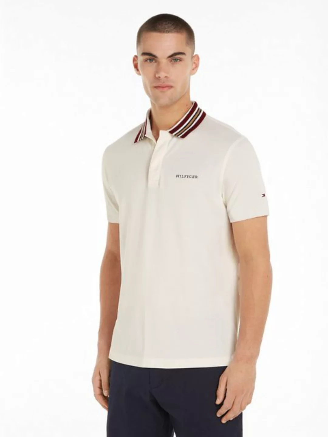 Tommy Hilfiger Poloshirt GIFTING POLO RWB COLLAR REG POLO Streifen an Krage günstig online kaufen