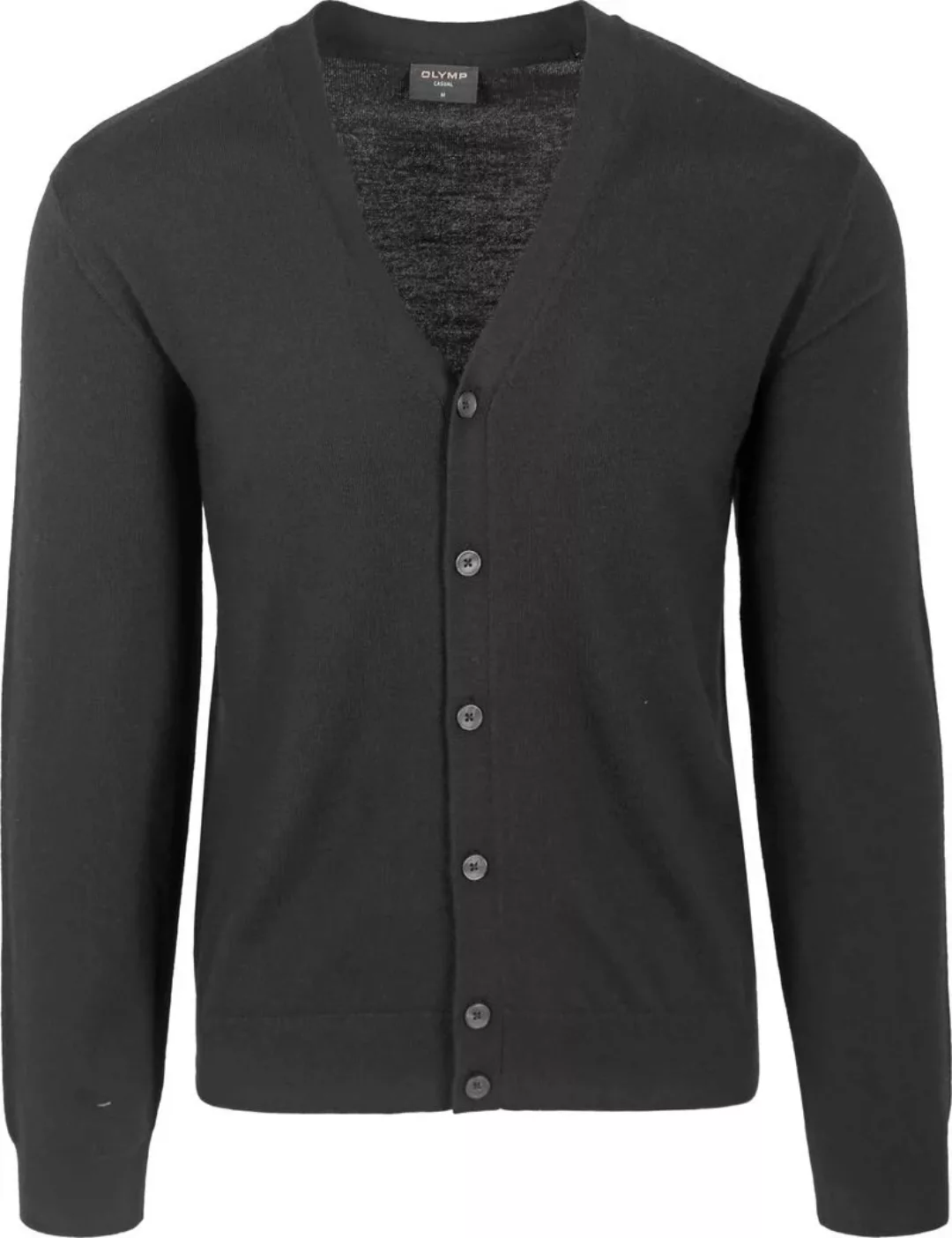 Olymp Strickjacke Wolle Schwarz - Größe 3XL günstig online kaufen