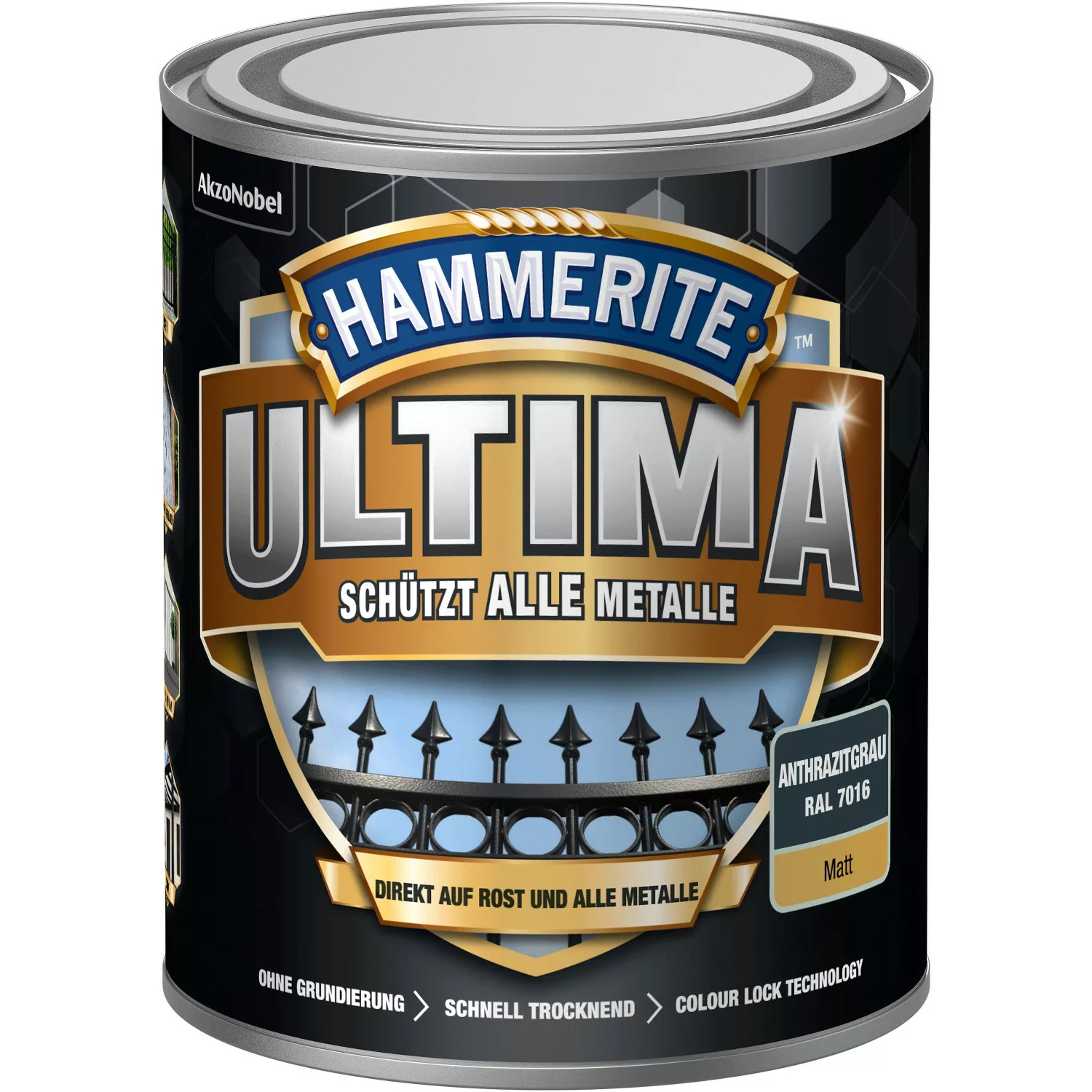 Hammerite Ultima Premium Metall-Schutzlack matt Anthrazitgrau 750 ml günstig online kaufen