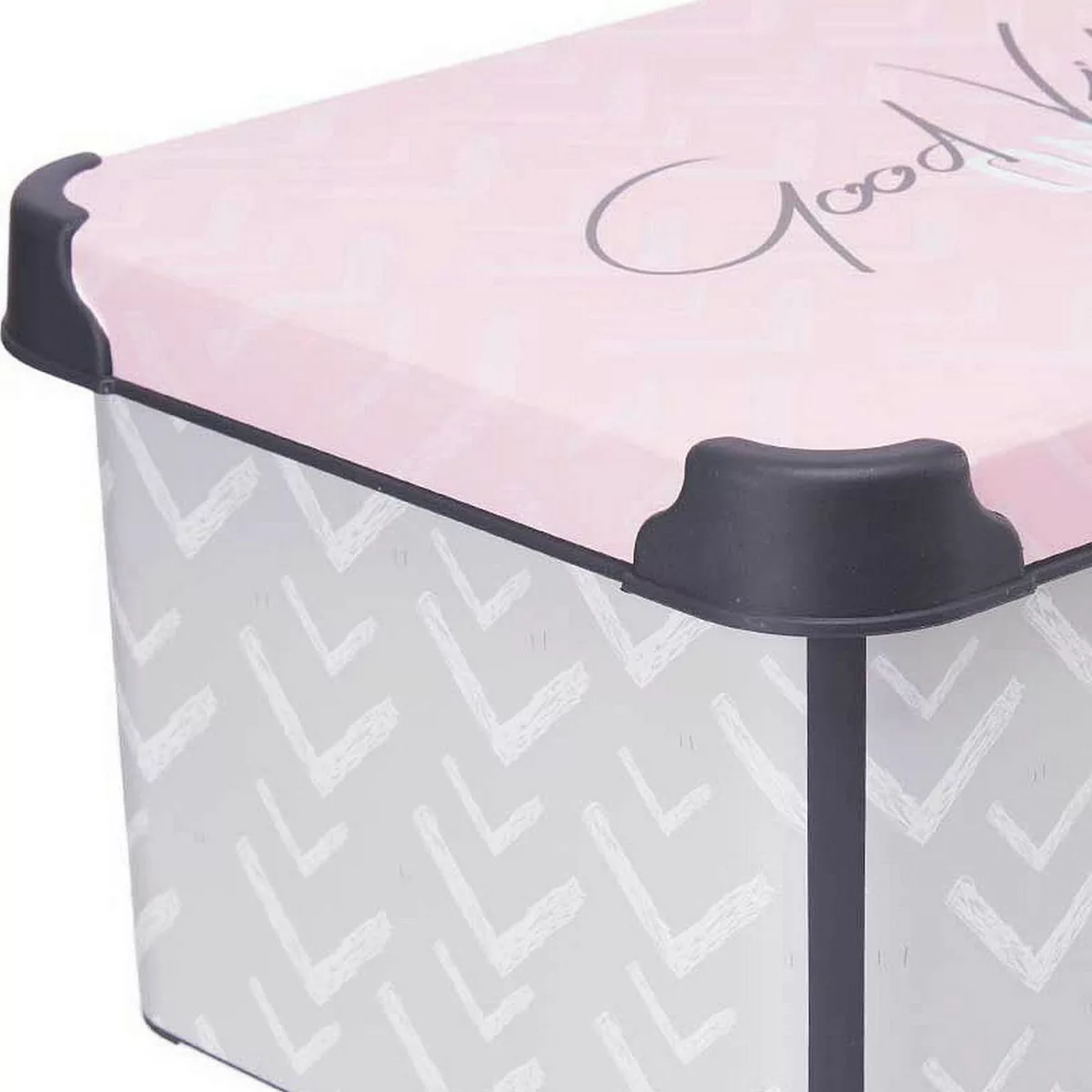 Aufbewahrungsbox Mit Deckel Vibes Rosa Kunststoff (22,7 X 16,5 X 34,5 Cm) günstig online kaufen