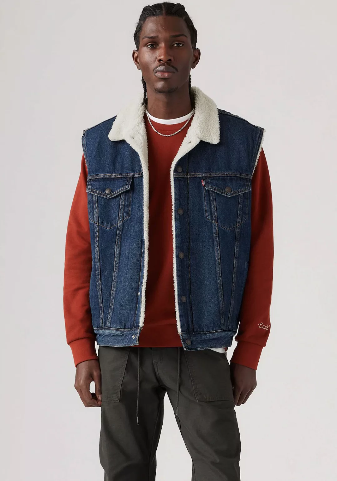 Levis Jeansweste "SLEEVELESS TYPE 3 SHERPA", mit Lammfelloptik Innenfutter günstig online kaufen