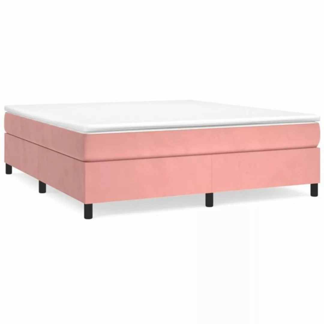 furnicato Bett Bettgestell Rosa 160x200 cm Samt günstig online kaufen