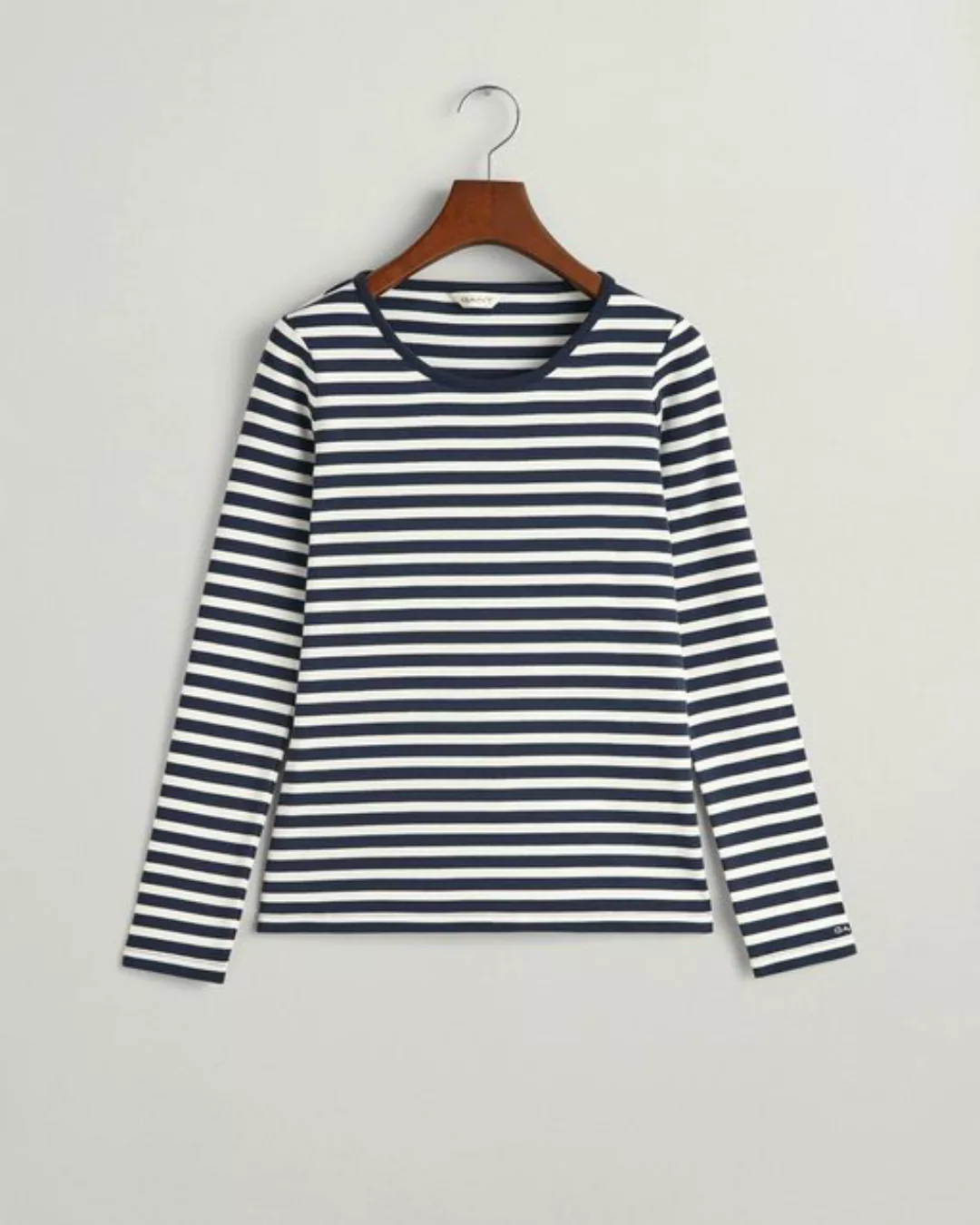 Gant T-Shirt SLIM STRIPED 1X1 RIBBED LS T-SHIRT günstig online kaufen