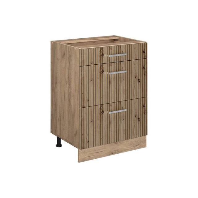 Vicco Unterschrank R-Line, Artisan-Eiche/Goldkraft Eiche, 60 cm AP Marmor günstig online kaufen