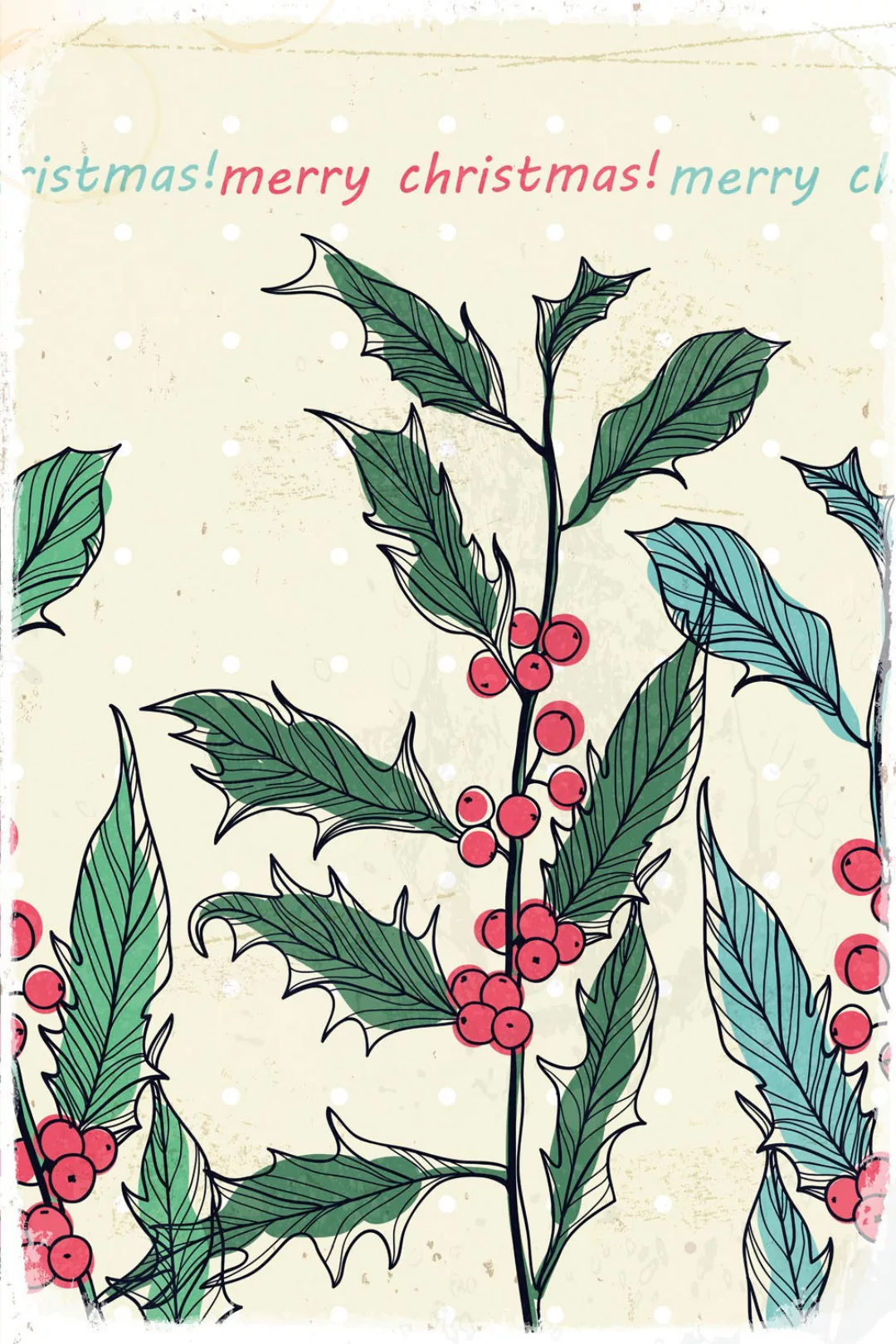 queence Metallbild "Christmas Berries", (1 St.), Stahlschilder günstig online kaufen