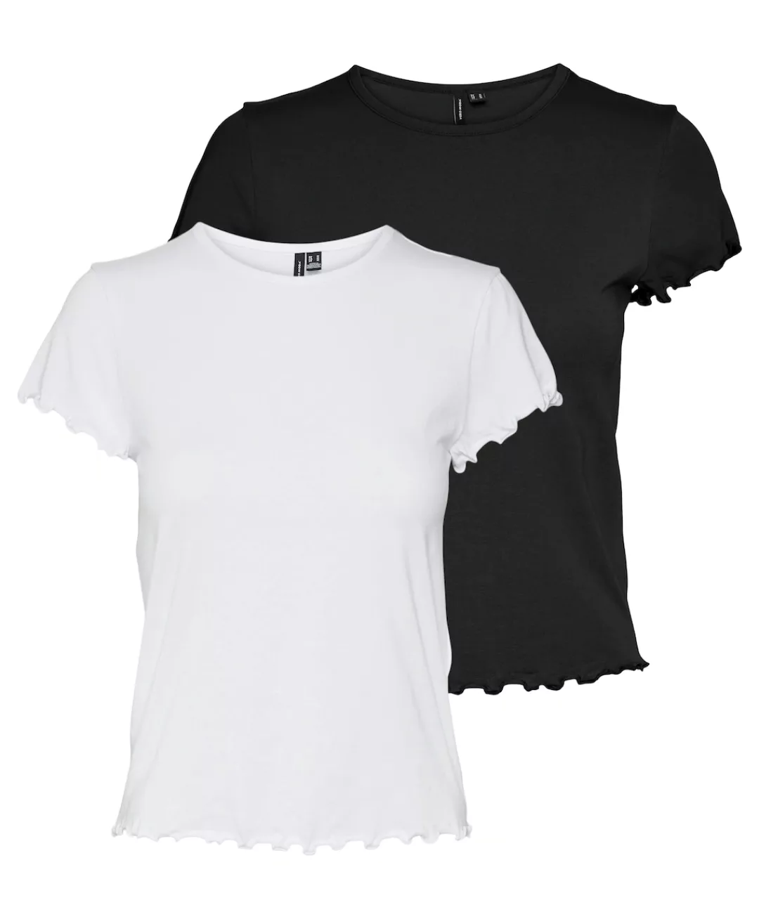 Vero Moda Kurzarmshirt VMBARBARA SS SHORT TOP JRS NOOS 2-PACK (Packung, 2-t günstig online kaufen