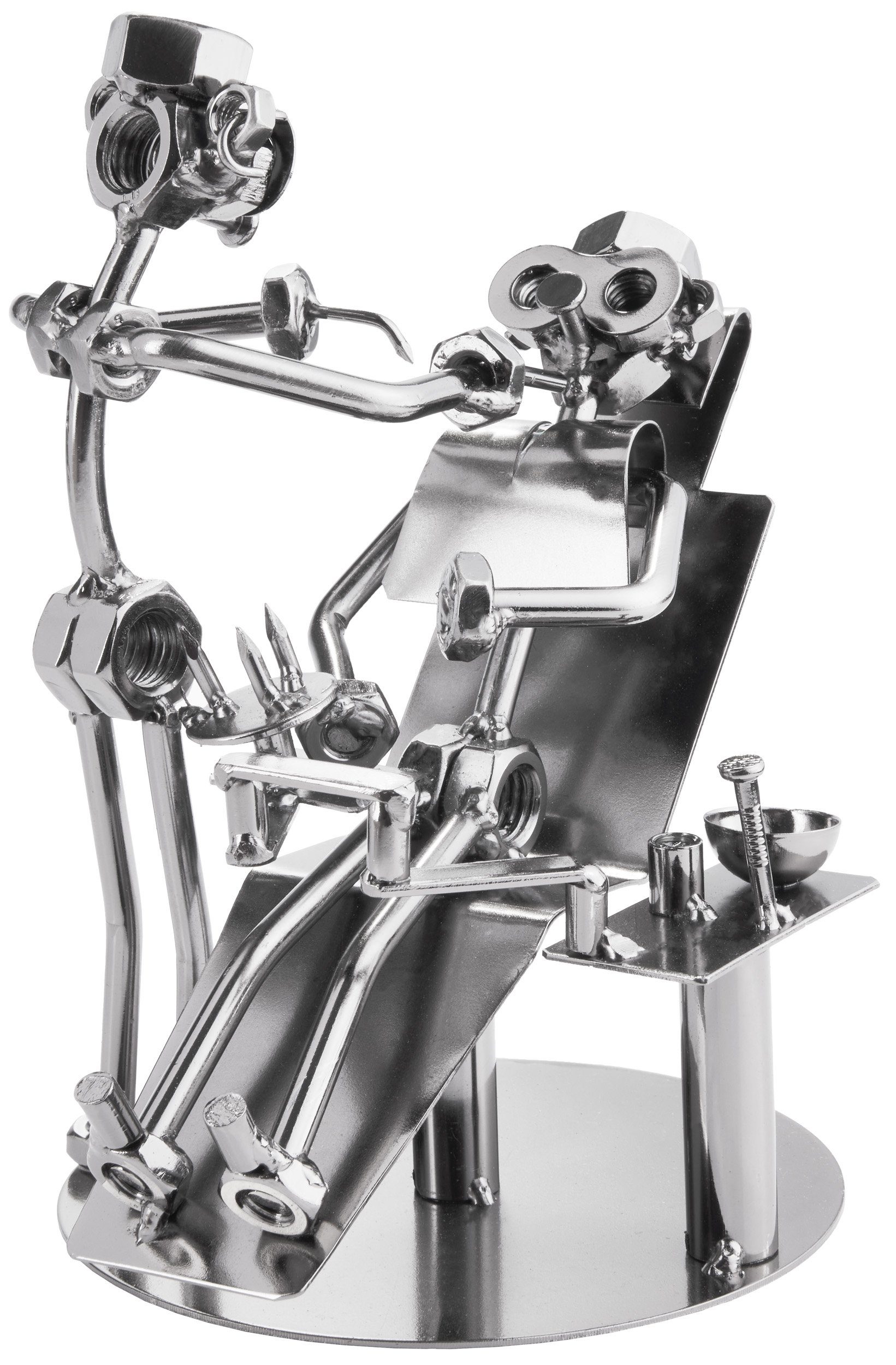 BRUBAKER Dekofigur Metallskulptur Schraubenmännchen Zahnarzt (1 günstig online kaufen