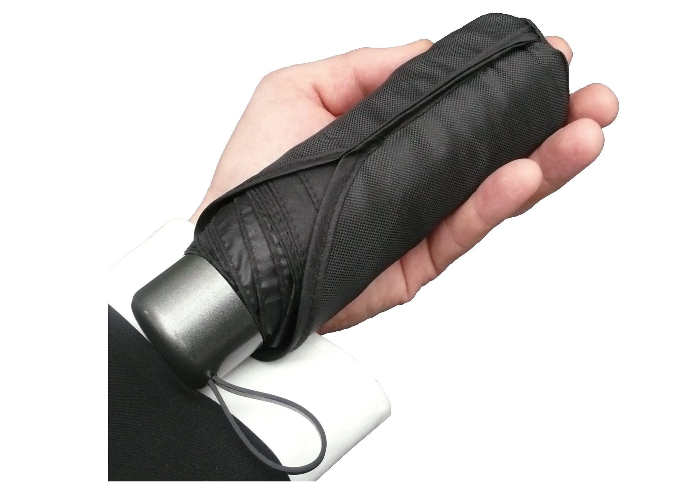 EuroSCHIRM® Taschenregenschirm Der kleine Riese, schwarz, günstig online kaufen