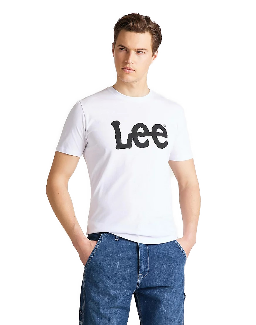 Lee Herren Rundhals T-Shirt Wobbly Logo günstig online kaufen