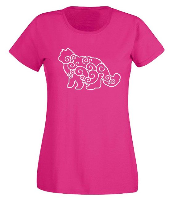 G-graphics T-Shirt Damen T-Shirt - Tribalkatze Slim-fit, mit Frontprint, mi günstig online kaufen