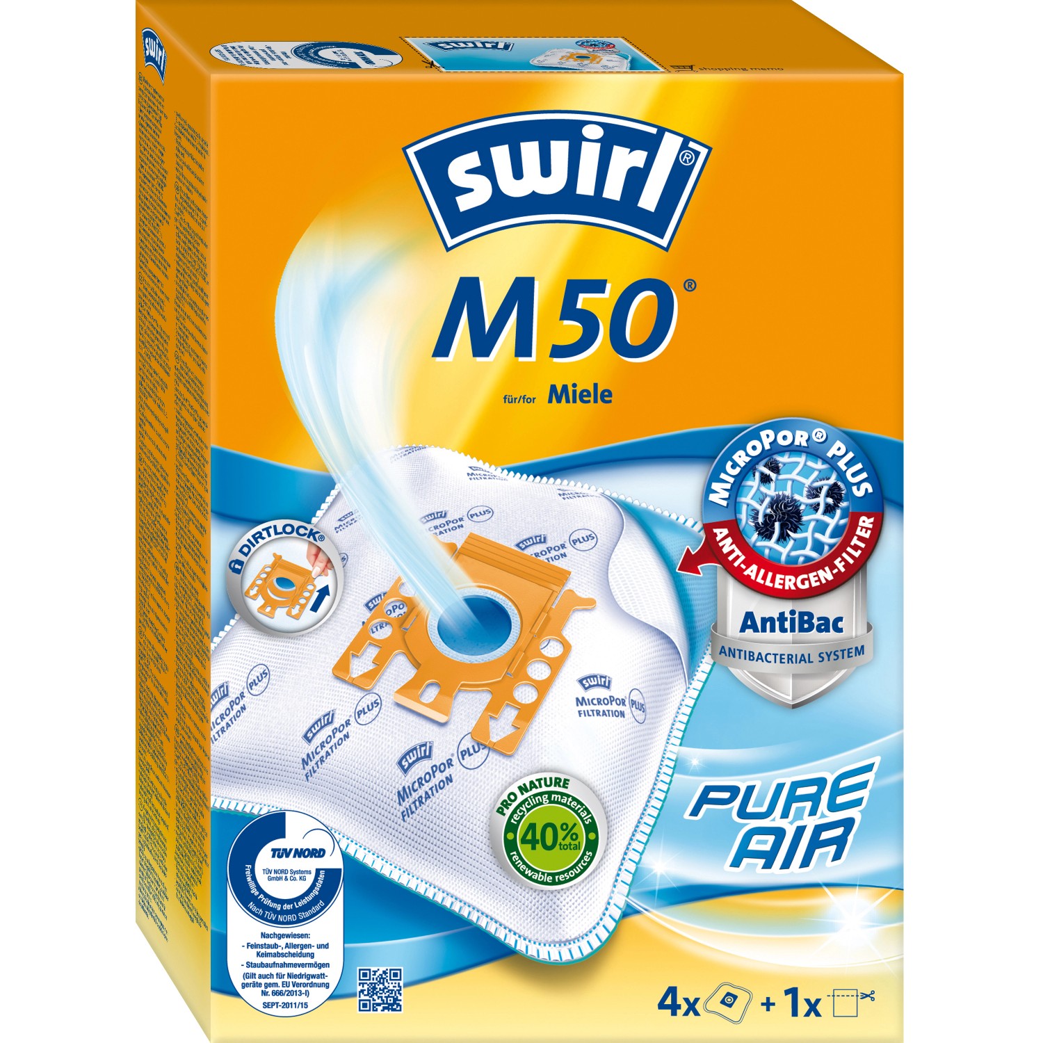 Swirl MicroPor Plus Staubsaugerbeutel M50 günstig online kaufen
