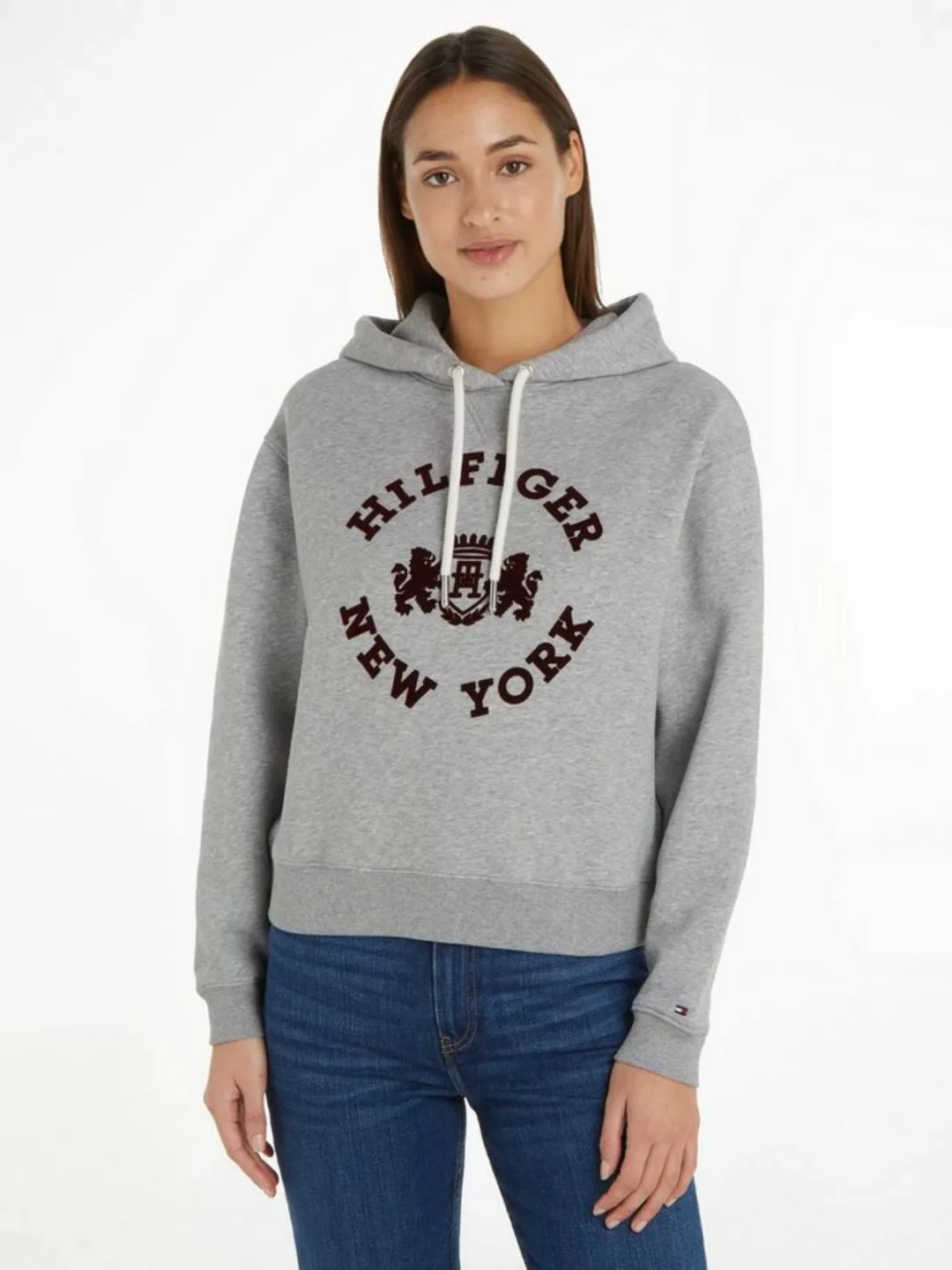 Tommy Hilfiger Hoodie REG VARSITY FLOCK HOODIE mit großem Logodruck auf der günstig online kaufen