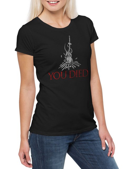 Urban Backwoods Print-Shirt You Died Soul Damen T-Shirt Shirt Firelink Shri günstig online kaufen