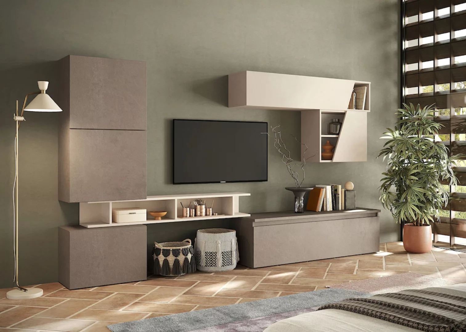 INOSIGN Wohnwand "INFINITY, 7tlg. Breite 285 cm, moderne Mediawand (Lowboar günstig online kaufen