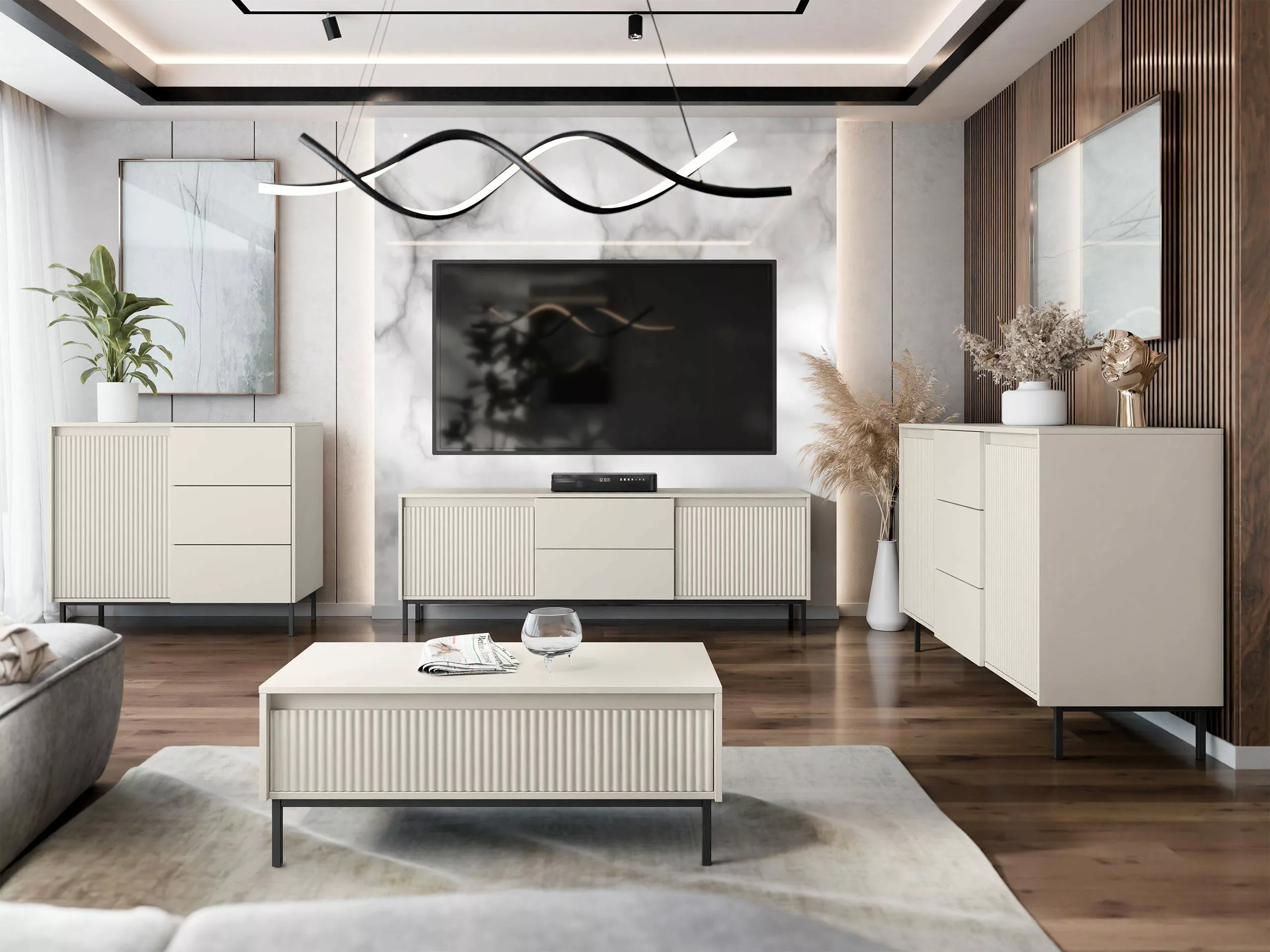 MIRJAN24 Wohnzimmer-Set Ozmi I, (2x Kommode, günstig online kaufen