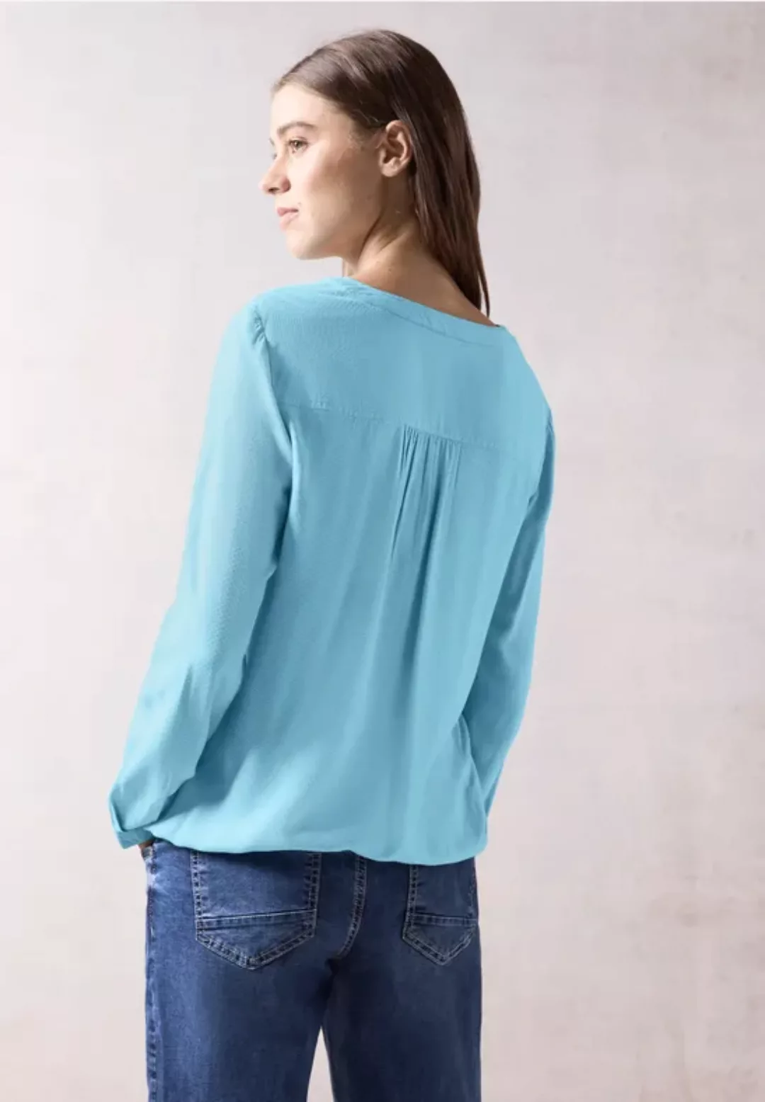 Bluse mit elastischem Saum günstig online kaufen