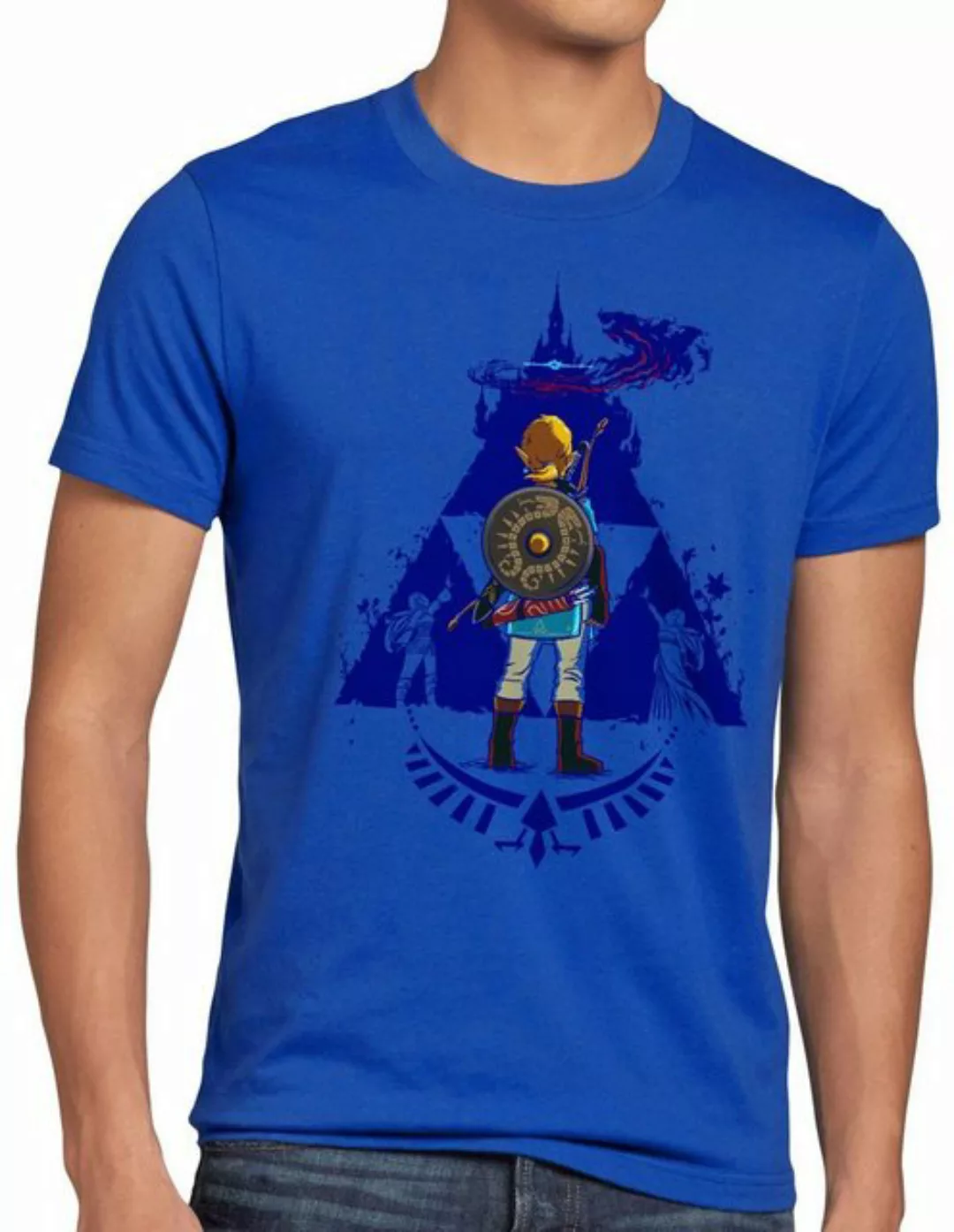 style3 Print-Shirt Herren T-Shirt Breath Link Blue hyrule gamer günstig online kaufen