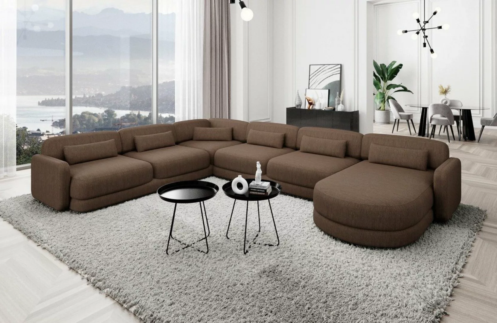 Sofa Dreams Wohnlandschaft Stoff Polstersofa Luxus Couch Stoffsofa Valencia günstig online kaufen