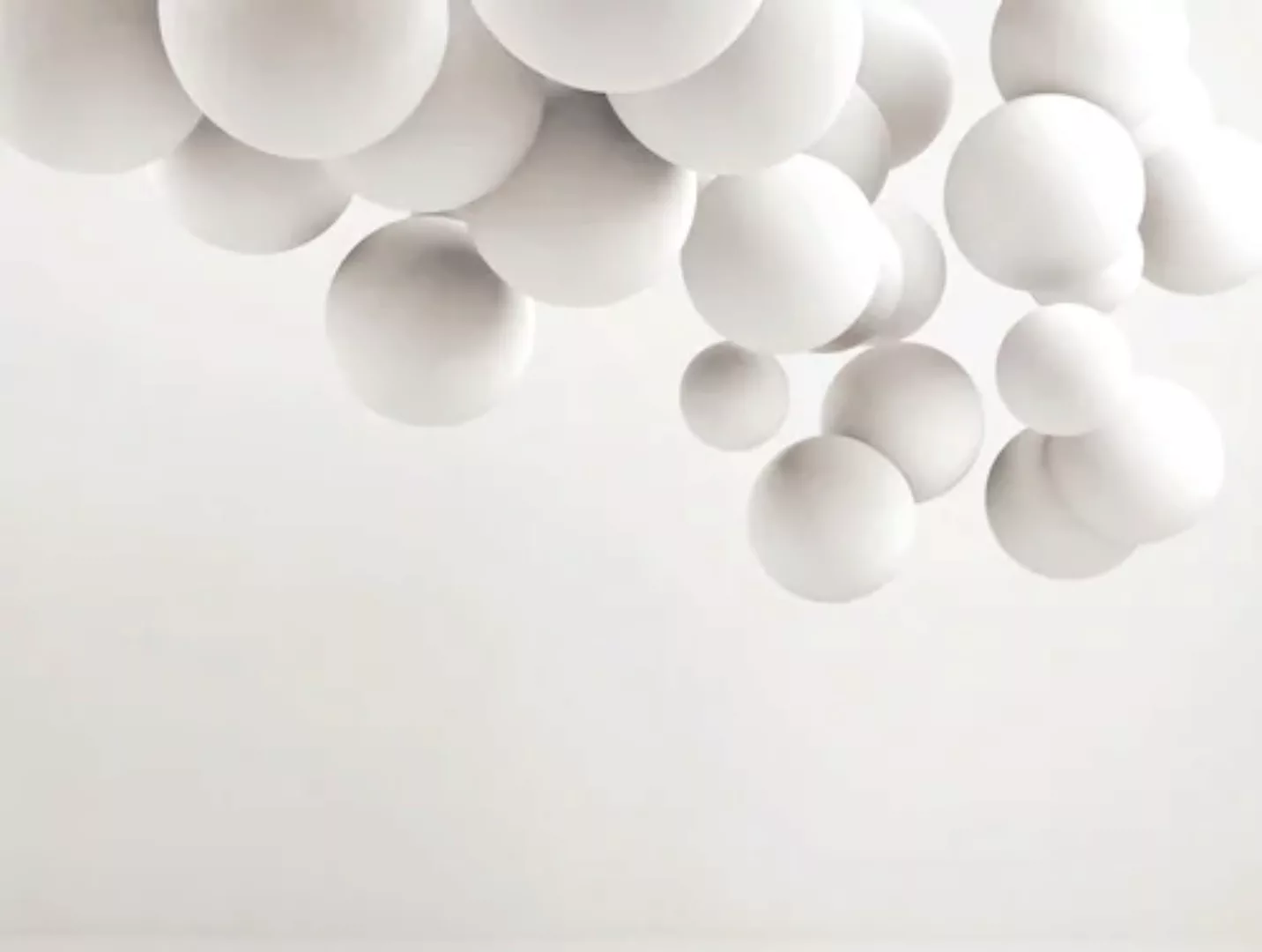 Bricoflor 3D Tapete In Weiß Moderne Fototapete Mit Bubbel Design Digitaldru günstig online kaufen